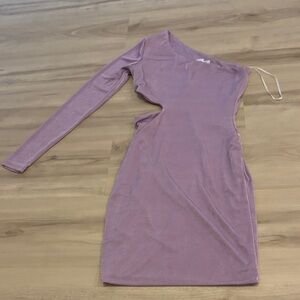 Princess Polly Light Purple One-Shoulder Dress With Right Side Cutout